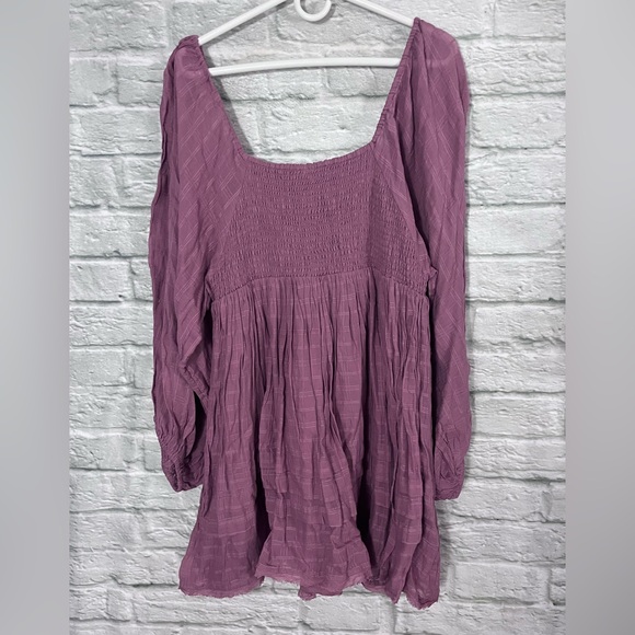 NWT Free People XL Ari Mini Dress - Dried Current - Picture 6 of 9
